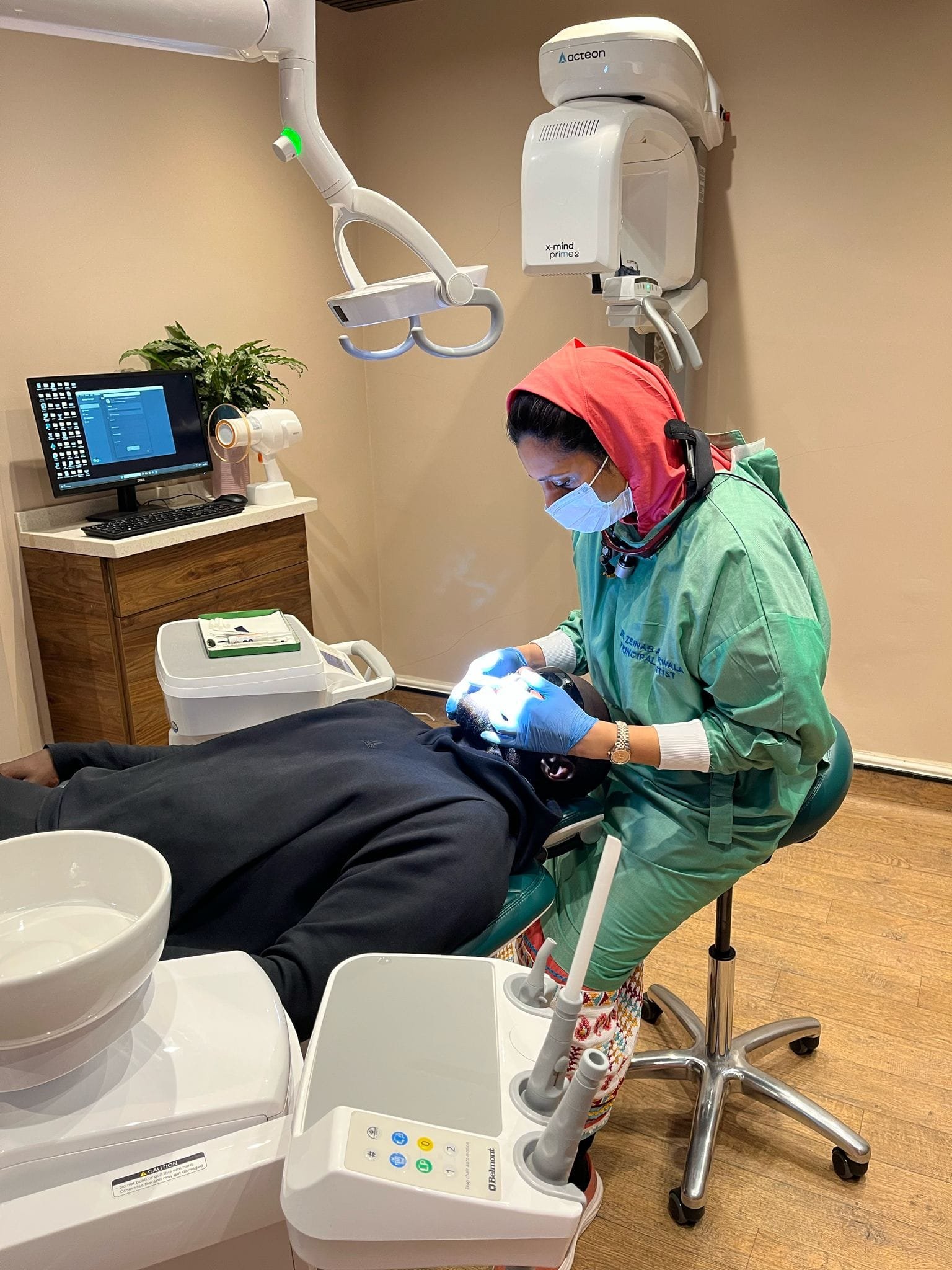 Patient receiving emergency dental care in Nottingham