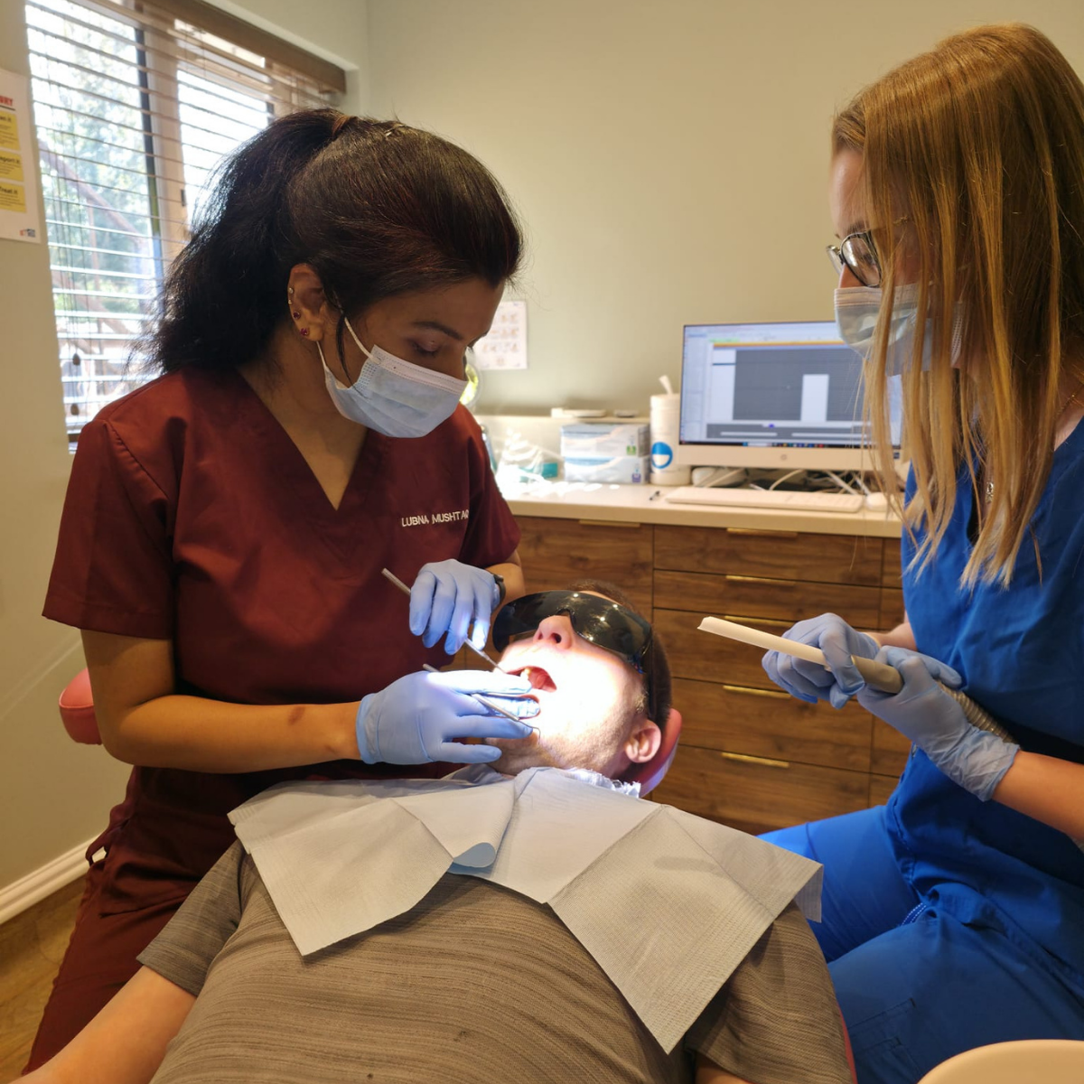Patient receiving emergency dental care in Nottingham